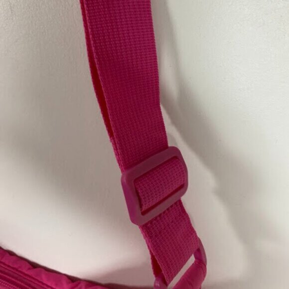 Crescent Women's Bright Pink Nylon Shoulder Bag Medium - Picture 5 of 5